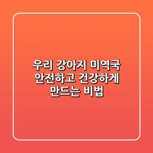 우리 강아지 미역국, 안전하고 건강하게 만드는 비법 🐶